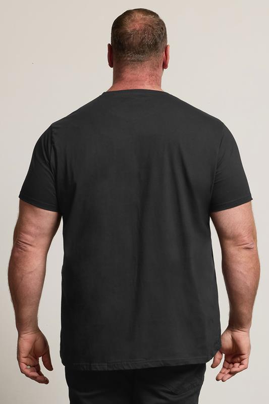 BadRhino Big & Tall Black Skull & Snake Graphic T-Shirt | BadRhino 3