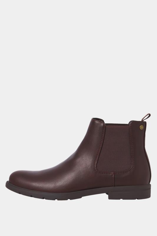 JACK & JONES Brown Faux Leather Chelsea Boot | BadRhino 3