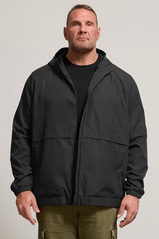 Men's  BadRhino Big & Tall Black Ripstop Zip Through Jacket