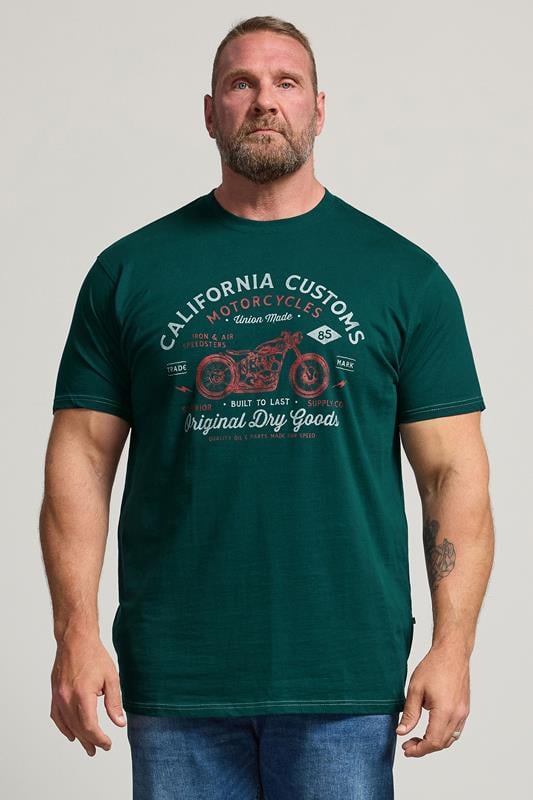  KAM Big & Tall Dark Blue California Customs Graphic Print T-Shirt