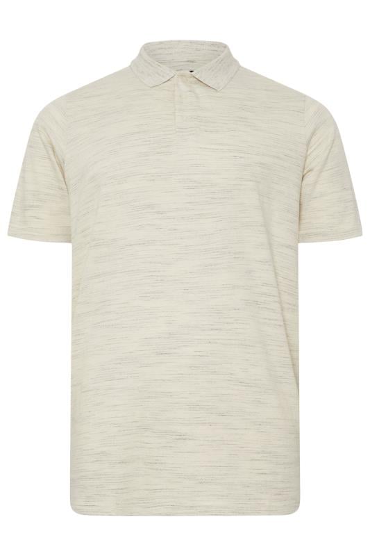 BadRhino Big & Tall Cream Marl Polo Shirt | BadRhino 4