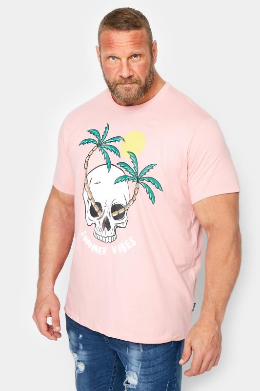 Men's  BadRhino Big & Tall Pink Summer Vibes T-Shirt