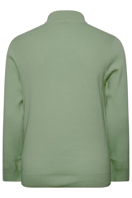 BadRhino Big & Tall Green Quarter Zip Jumper | BadRhino 2