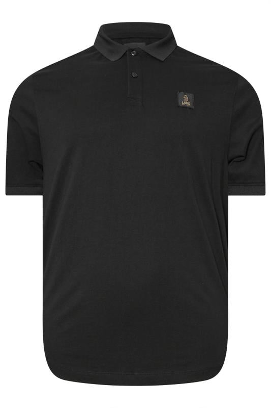 LUKE 1977 Big & Tall Black Polo Shirt | BadRhino 1