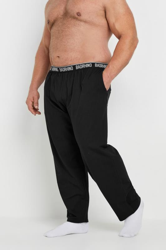 BadRhino Big & Tall 2 PACK Black Lounge Trousers | BadRhino 2