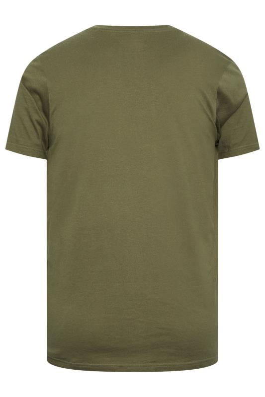 BadRhino Big & Tall Khaki Green Skull Graphic T-Shirt | BadRhino 4