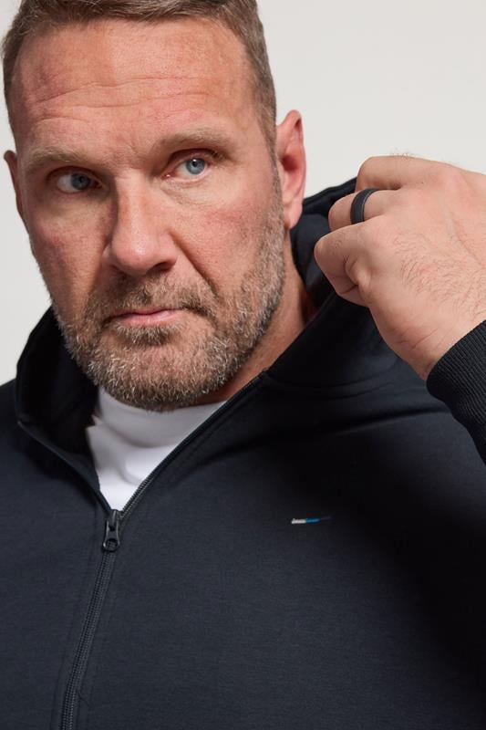 BadRhino Big & Tall Navy Blue Zip Through Hoodie | BadRhino 4