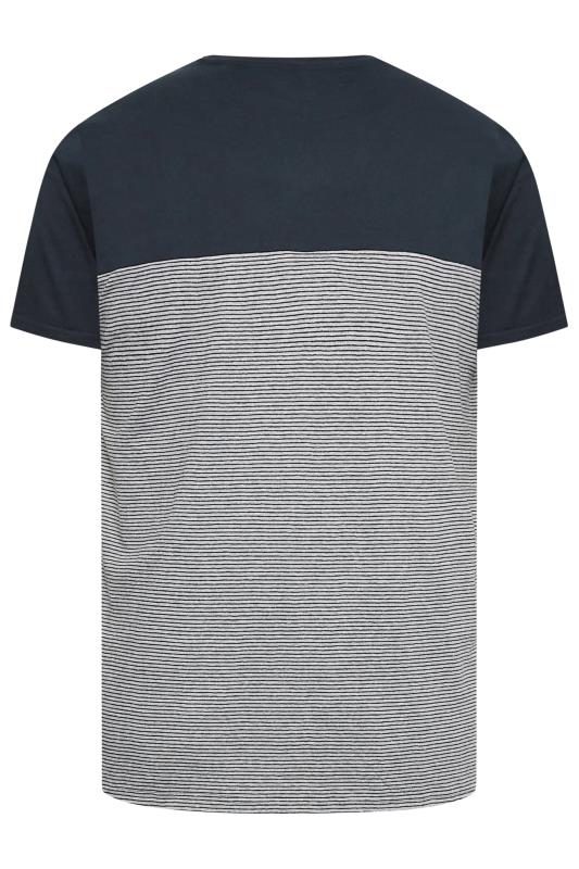 BadRhino Big & Tall Blue Pocket Stripe T-Shirt 5