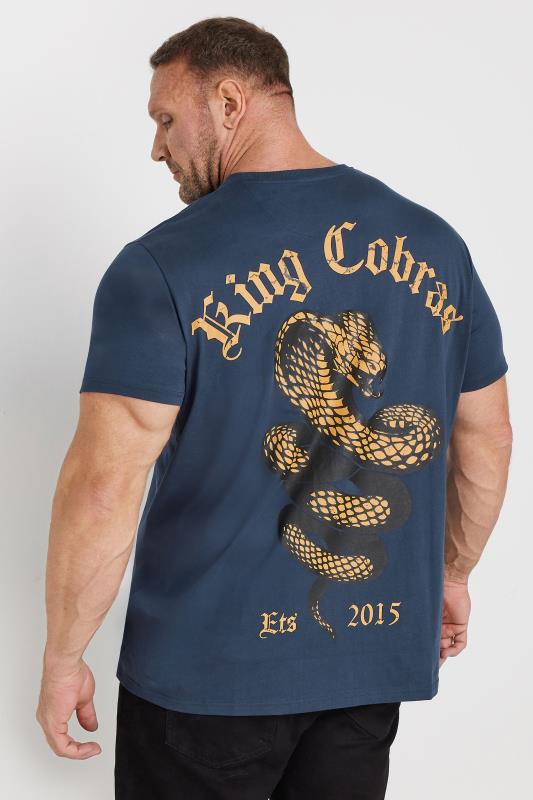 BadRhino Big & Tall Navy 'King Cobras' Graphic Print T-Shirt | BadRhino 3