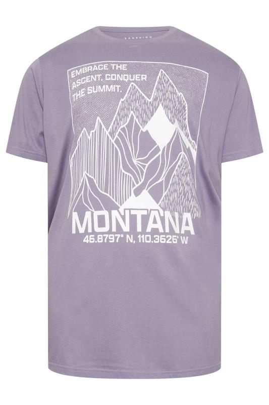 BadRhino Big & Tall Purple 'Montana' T-Shirt | BadRhino 3