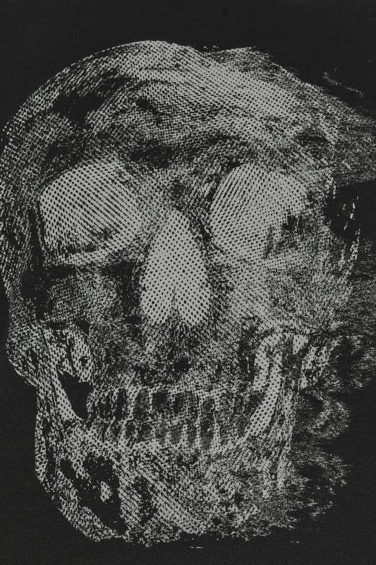 BadRhino Big & Tall Black Faded Skull Graphic T-Shirt | BadRhino 2