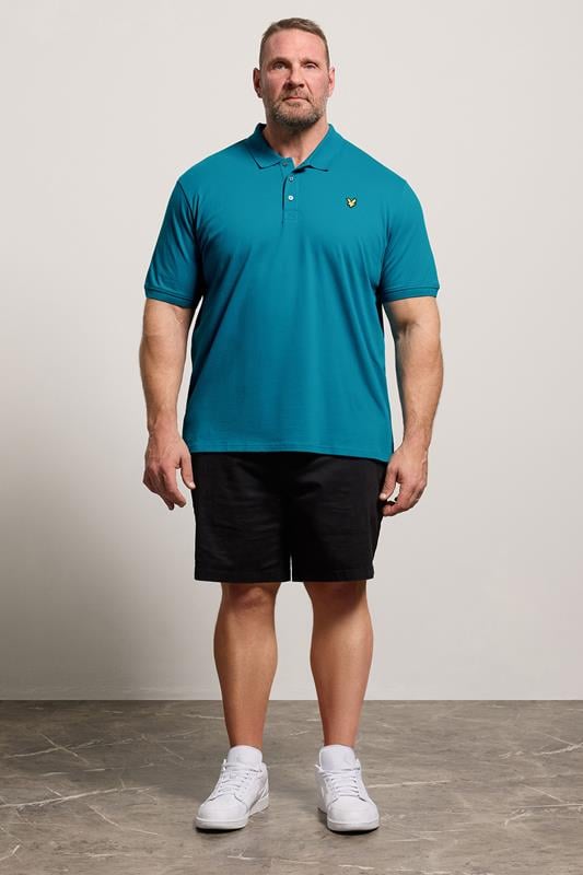 LYLE & SCOTT Big & Tall Lagoon Blue Core Polo Shirt | BadRhino 1