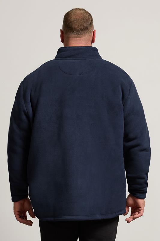 BadRhino Big & Tall Navy Blue Borg Fleece Jacket | BadRhino 3