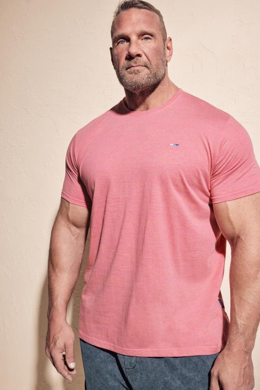 Men's  BadRhino Big & Tall Pink Injected Slub Jersey T-Shirt
