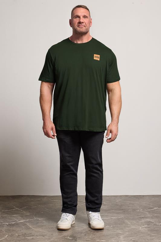 JACK & JONES Big & Tall Duffel Bag Green Logo T-Shirt | BadRhino 2