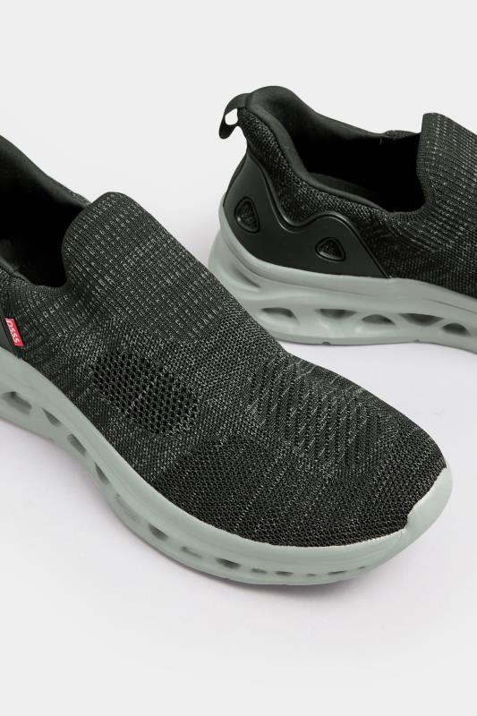 D555 Black Hands Free Shoes With Knitted Top | BadRhino 4