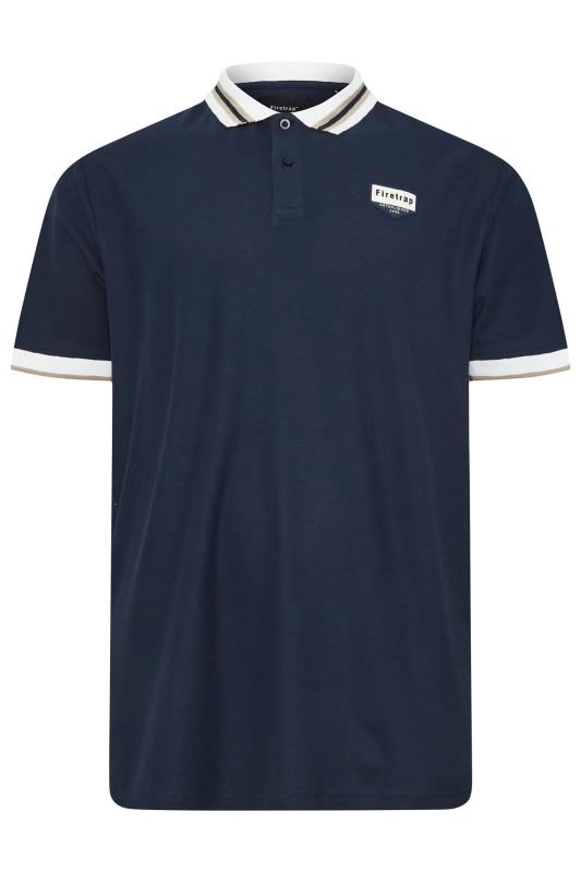 FIRETRAP Big & Tall Navy Blue Jersey Polo Shirt | BadRhino 3