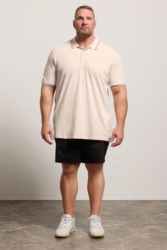 Ben Sherman Big & Tall Lake Blue Signature Pique Polo Shirt | BadRhino 1