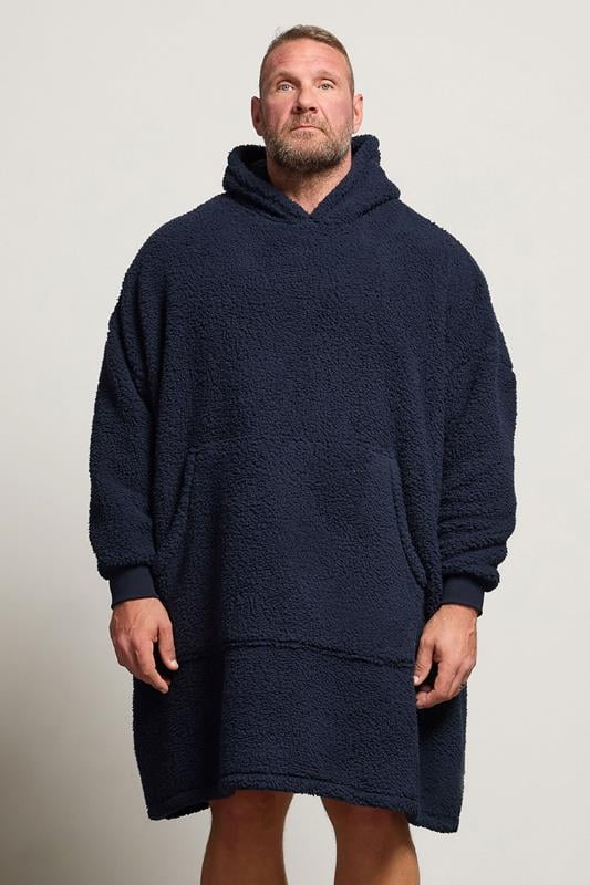 Men's  BadRhino Big & Tall Navy Blue Blanket Hoodie