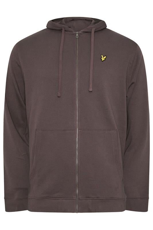 LYLE & SCOTT Big & Tall Brown Zip Through Hoodie | BadRhino 1