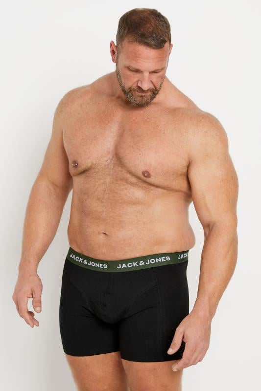 JACK & JONES Big & Tall 5 PACK Black 'Oliver' Trunks | BadRhino 3