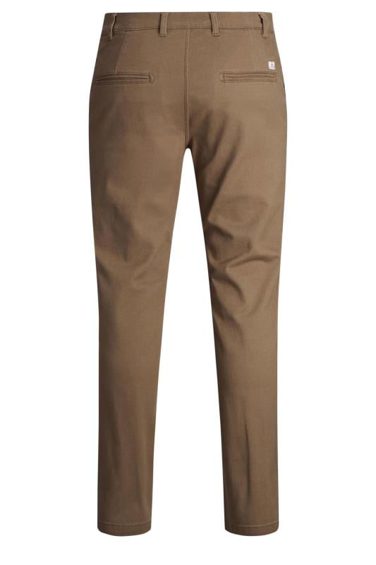 JACK & JONES Big & Tall Otter Brown 'Marco' Chino Trousers | BadRhino 5