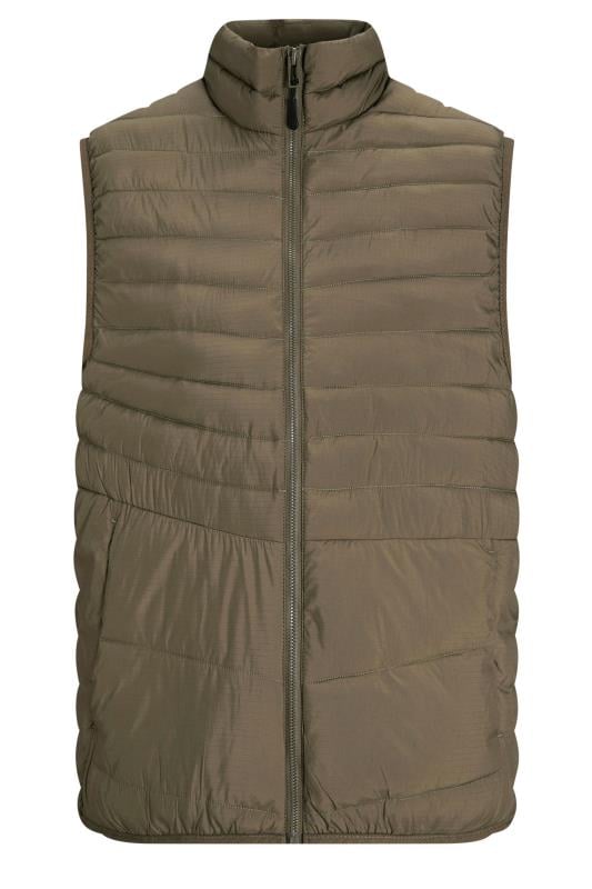 JACK & JONES Brown Padded Packable Gilet | BadRhino 1