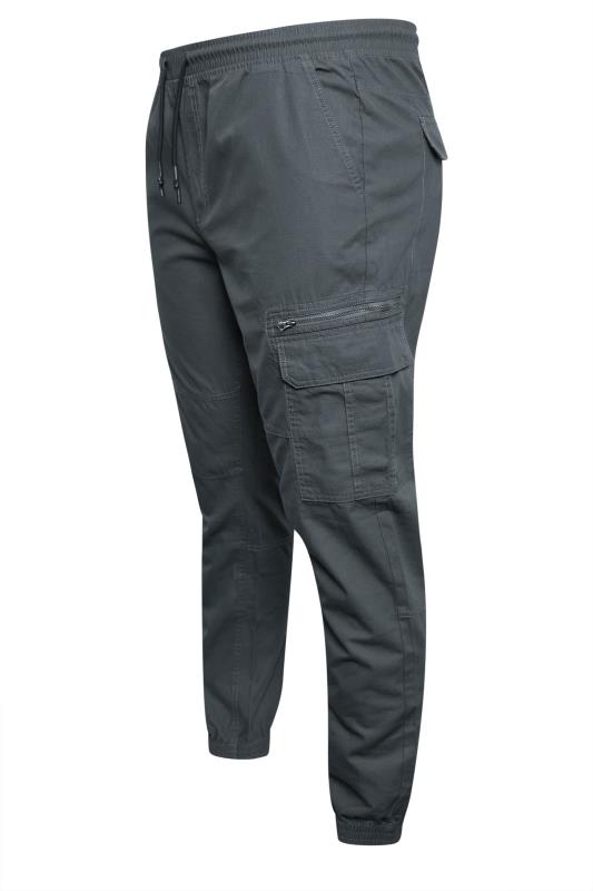 BadRhino Big & Tall Charcoal Grey Ripstop Cargo Trousers | BadRhino 6