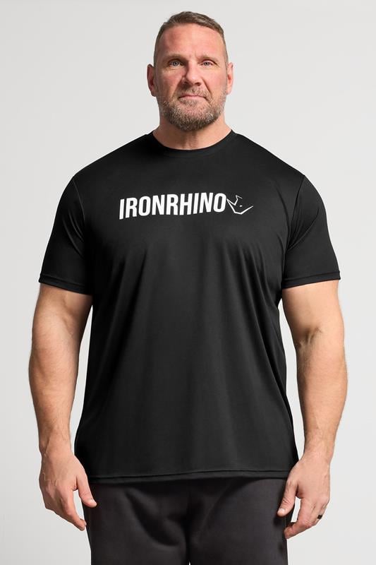 Men's  IronRhino Big & Tall Black Branded Performance T-Shirt