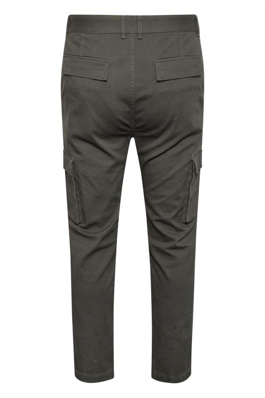 BadRhino Big & Tall Slate Grey Stretch Cargo Trousers | BadRhino 6