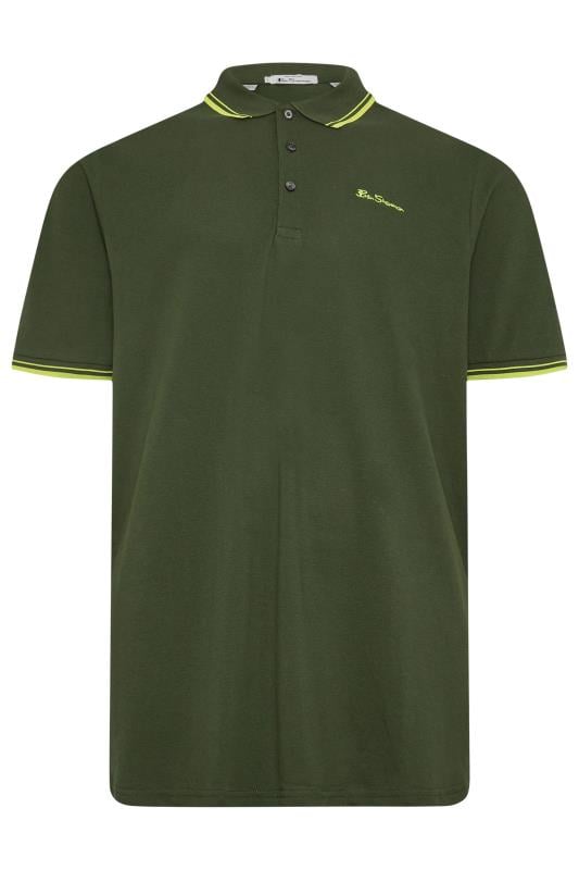 BEN SHERMAN Big & Tall Camo Green Signature Pique Polo Shirt | BadRhino 3