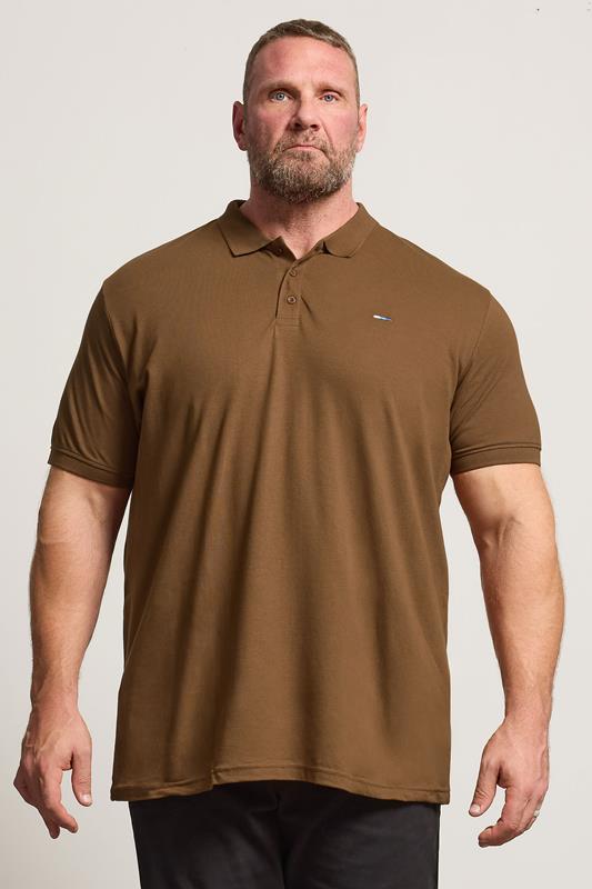 Men's  BadRhino Big & Tall Brown Core Polo Shirt
