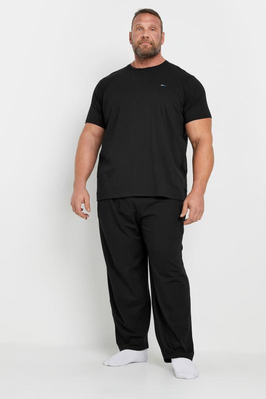 BadRhino Big & Tall Black Lounge Trouser & T-Shirt Set | BadRhino 3