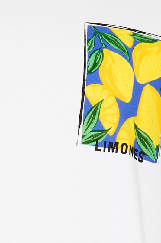 BadRhino Big & Tall White 'Limones' Lemon Graphic T-Shirt | BadRhino 4