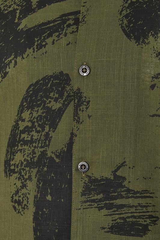 BadRhino Big & Tall Khaki Green Brushstroke Shirt | BadRhino 7