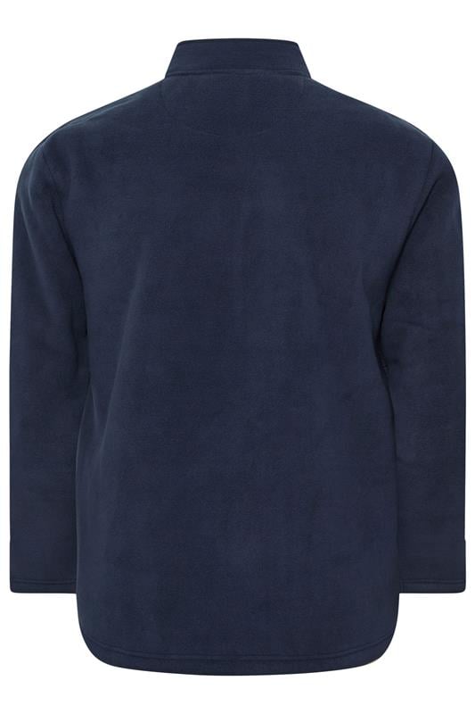 BadRhino Big & Tall Navy Blue Borg Fleece Jacket | BadRhino 2