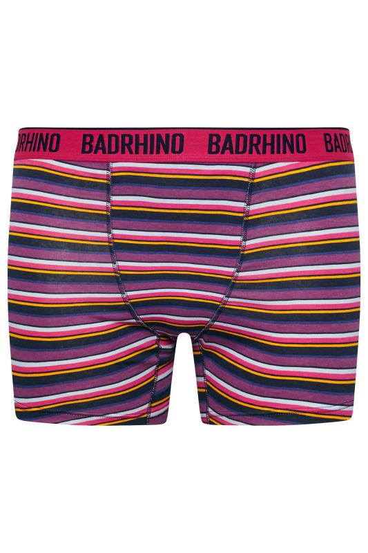 BadRhino Big & Tall 3 Pack Pink Orange & Teal Striped Trunks | BadRhino 7