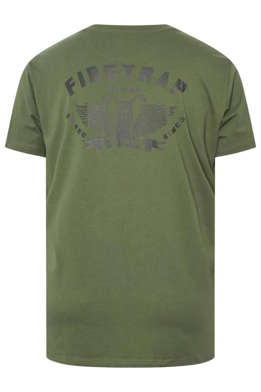 FIRETRAP Big & Tall Khaki Green Loyd V2 T-Shirt | BadRhino 5