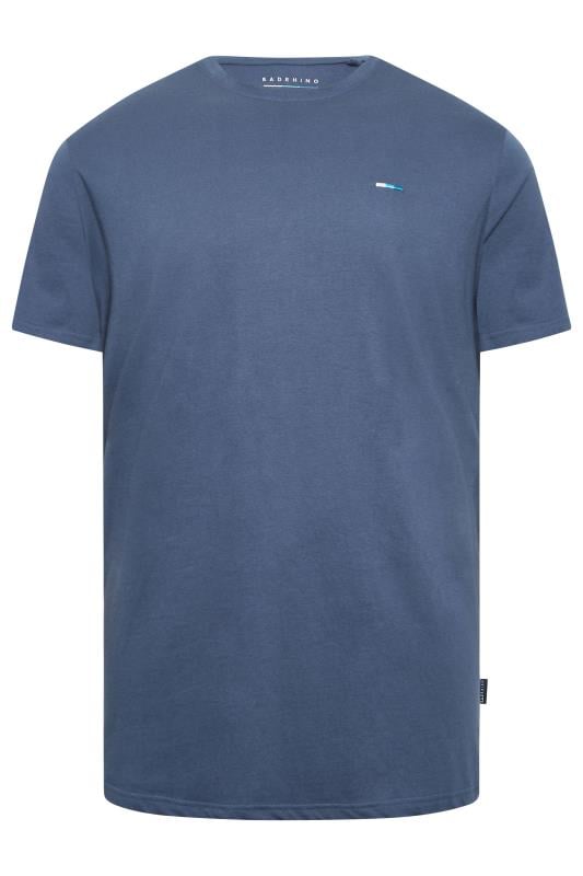 BadRhino Big & Tall Blue Plain T-Shirt | BadRhino 3