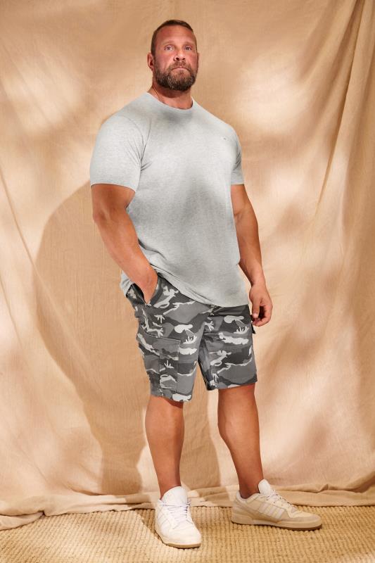 Men's  BadRhino Big & Tall Grey Camo Cargo Shorts