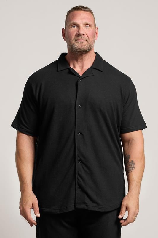 BadRhino Big & Tall Black Revere Jersey Shirt