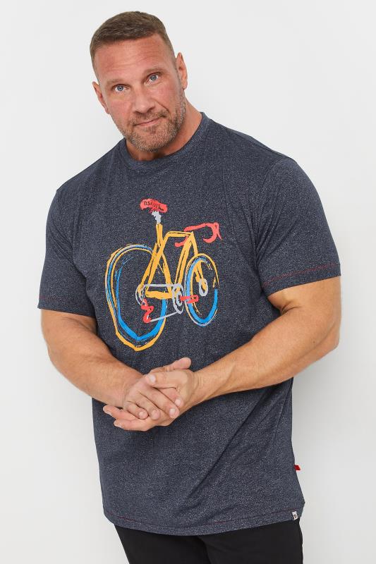 D555 Big & Tall Abstract Bicycle Graphic Print T-Shirt | BadRhino 1