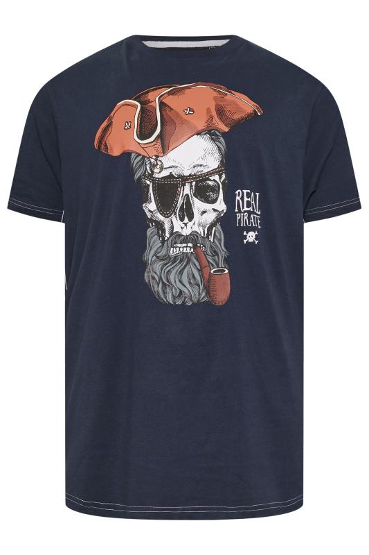 KAM Navy 'Real Pirates' Graphic Print T-Shirt | BadRhino 3