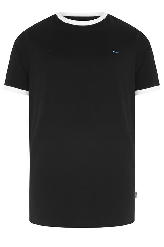 BadRhino Big & Tall Black Extra Long Ringer T-Shirt | BadRhino 5