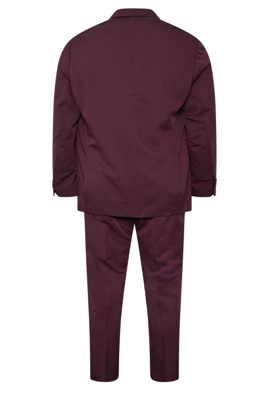 JACK & JONES Big & Tall Wine Red 'Franco' Suit | BadRhino 5