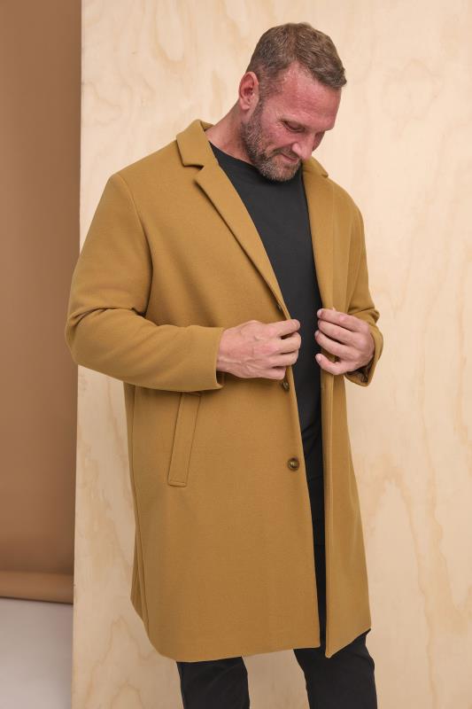 BadRhino Big Tall Camel Brown Formal Overcoat BadRhino