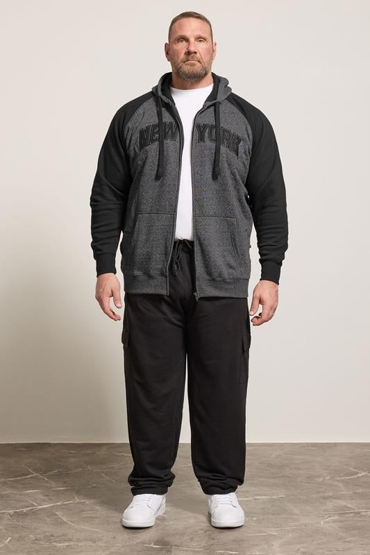 KAM Grey New York  Zip Through Hoodie | BadRhino 1