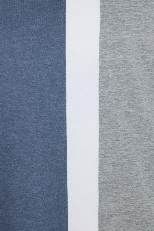 KAM Big & Tall Indigo Blue Stripe T-Shirt | BadRhino 3