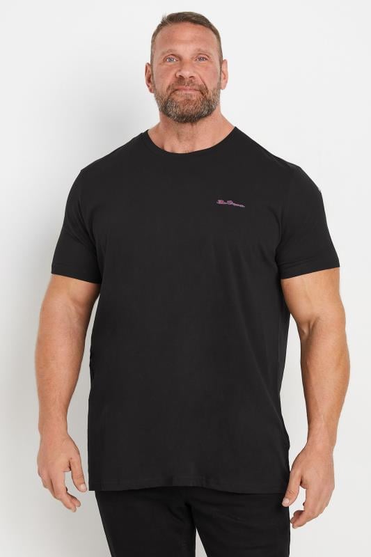 BEN SHERMAN Big & Tall Black Signature T-Shirt | BadRhino 1