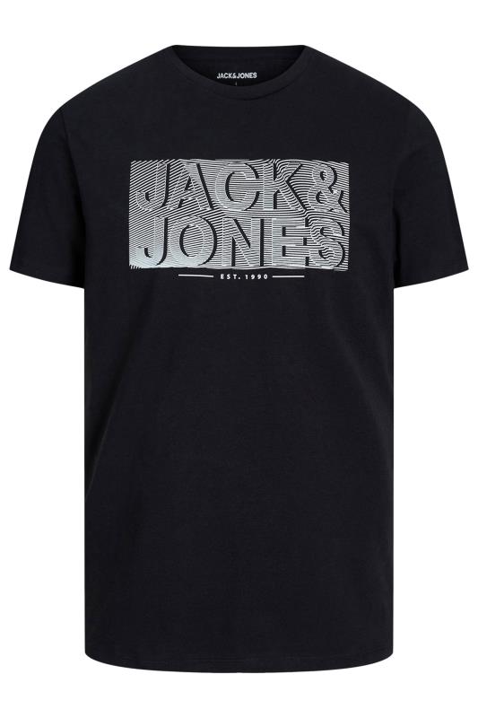 JACK & JONES Big & Tall Black T-Shirt | BadRhino 2